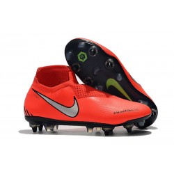 Nike Phantom Vision Elite Dynamic Fit Anti-Clog SG-PRO Rosso Argento