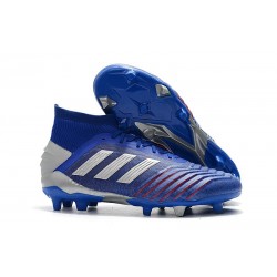 adidas Predator 19.1 FG Scarpa da Calcio - Blu Argento