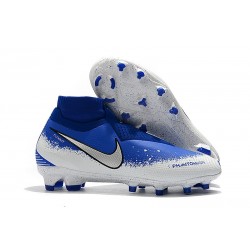 Nike Phantom Vsn Elite Df Fg Scarpa da Calcio - Blu Bianco