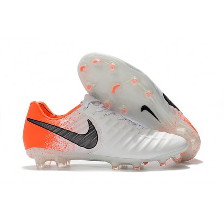 Scarpa da Calcio Nike Tiempo Legend VII Elite FG - Bianco Arancio