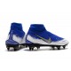 Nike Phantom Vision Elite Dynamic Fit Anti-Clog SG-PRO Blu Bianco Argento