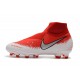 Nike Phantom Vsn Elite Df Fg Scarpa da Calcio - Rosso Bianco Argento