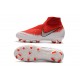 Nike Phantom Vsn Elite Df Fg Scarpa da Calcio - Rosso Bianco Argento