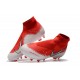 Nike Phantom Vsn Elite Df Fg Scarpa da Calcio - Rosso Bianco Argento