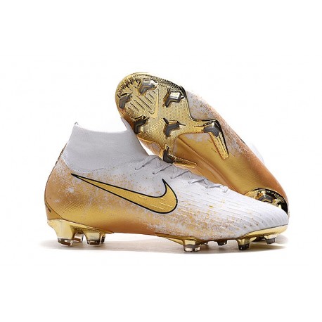 Scarpe da Calcio Nike Mercurial Superfly VI Elite FG - Bianco Oro