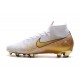 Scarpe da Calcio Nike Mercurial Superfly VI Elite FG - Bianco Oro