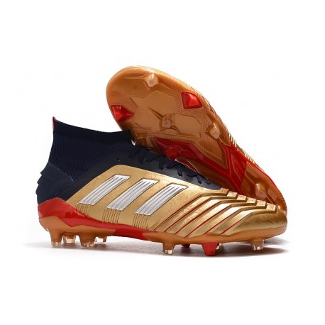 adidas Predator 19.1 FG Scarpa da Calcio - Oro Rosso Argento