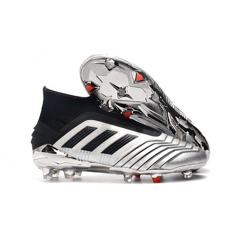 Scarpe da Calcio adidas Predator 19 + FG - Argento Nero