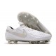 Scarpa Nuovo Nike Tiempo Legend 8 Elite FG Bianco Cromo Platino