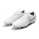 Scarpa Nuovo Nike Tiempo Legend 8 Elite FG Bianco Cromo Platino