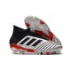 adidas Predator 19.1 FG Scarpa da Calcio - Argento Nero Rosso