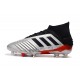 adidas Predator 19.1 FG Scarpa da Calcio - Argento Nero Rosso