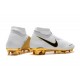 Scarpe da Calcio Nuovo Nike Phantom Vision Elite DF FG - Bianca Oro