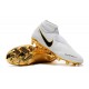 Scarpe da Calcio Nuovo Nike Phantom Vision Elite DF FG - Bianca Oro