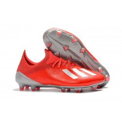 adidas X 19.1 FG Scarpe da Calcio Rosso Argento