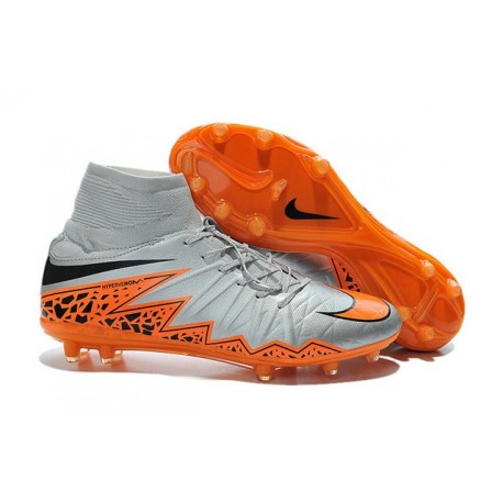 Scarpe da Calcio 2015 Nike Hypervenom Phantom II FG Grigio Arancio Nero