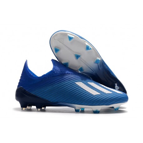 Scarpe da Calcio Adidas X 19+ FG Blu Bianco