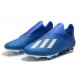 Scarpe da Calcio Adidas X 19+ FG Blu Bianco