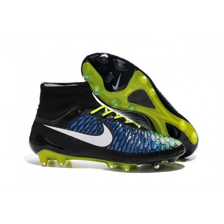 Nike 2015 Scarpini da Calcio Terreni Duri Magista Obra FG ACC Nero Blu Bianco