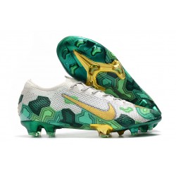 Nike Mercurial Vapor XIII 360 Elite FG Scarpa Mbappe Grigio Verde Oro