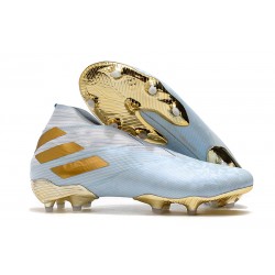 Scarpa Nuovo adidas Nemeziz 19+ FG Acqua Bold/ Oro Metallico/ Bianco