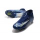 Nike Mercurial Superfly VII Elite SG PRO Anti-Clog Blu Void Volt Bianco