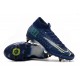 Nike Mercurial Superfly VII Elite SG PRO Anti-Clog Blu Void Volt Bianco