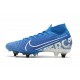 Nike Mercurial Superfly VII Elite SG PRO Anti-Clog Blu Bianco