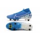 Nike Mercurial Superfly VII Elite SG PRO Anti-Clog Blu Bianco