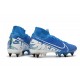 Nike Mercurial Superfly VII Elite SG PRO Anti-Clog Blu Bianco