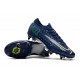 Nike Mercurial Vapor 13 Elite SG PRO Anti-Clog Blu Void Volt Bianco