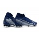 Nike Scarpa Mercurial Superfly 7 Elite SE FG -Blu Bianco