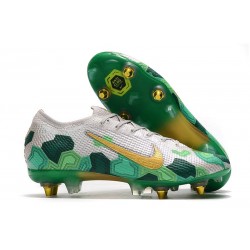 Nike Mercurial Vapor 13 Elite SG PRO Anti-Clog Mbappe Grigio Verde Oro