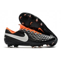 Scarpa Nuovo Nike Tiempo Legend 8 Elite FG Nero Arancione Bianco