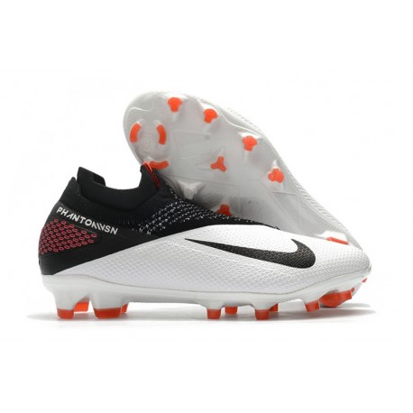 Nike Phantom Vision 2 Elite Dynamic Fit FG -Bianco Nero Cremisi Laser