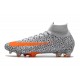 Nike Mercurial Superfly VII Elite DF FG Bianco Arancione Total Nero