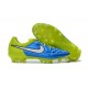 Scarpini Calcio Nike Tiempo Legend V FG Uomo Blu Giallo Bianco