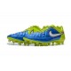 Scarpini Calcio Nike Tiempo Legend V FG Uomo Blu Giallo Bianco