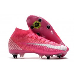 Nike Mercurial Superfly 7 Elite SG PRO x Mbappé Rosa Blast Bianco Nero