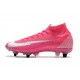 Nike Mercurial Superfly 7 Elite SG PRO x Mbappé Rosa Blast Bianco Nero