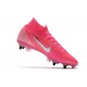 Nike Mercurial Superfly 7 Elite SG PRO x Mbappé Rosa Blast Bianco Nero