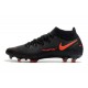 Nike Phantom GT Elite Dynamic Fit FG Nero Rosso Cile Grigio Scuro