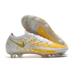 Scarpa Nuovo Nike Phantom GT Elite FG Bianco Oro