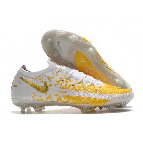 Scarpa Nuovo Nike Phantom GT Elite FG Bianco Oro