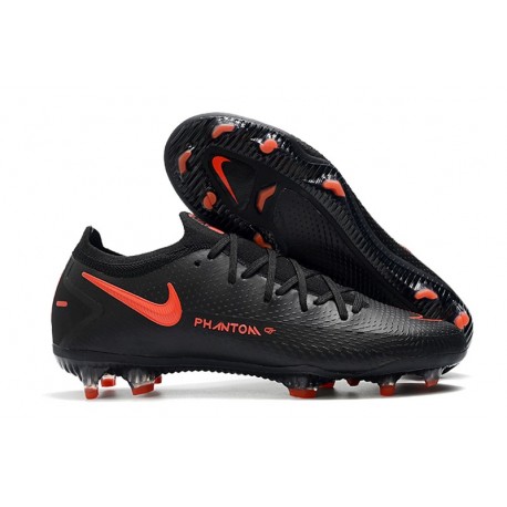 Scarpa Nuovo Nike Phantom GT Elite FG Nero Rosso Cile Grigio Scuro