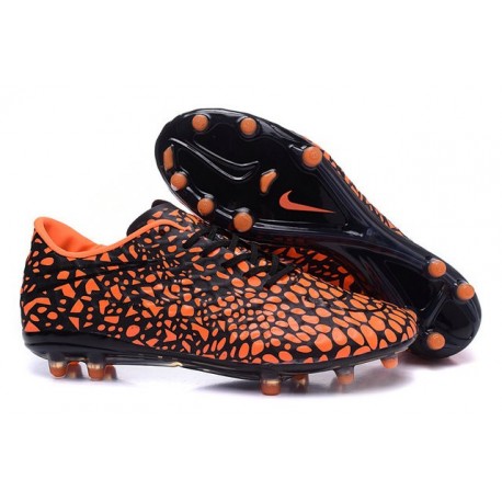 Scarpini Calcio Uomo 2015 Nike Hypervenom Phantom FG ACC Nero Arancio