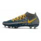 Nike Phantom GT Elite DF FG Nuovo Scarpa Blu Grigio Giallo