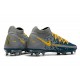 Nike Phantom GT Elite DF FG Nuovo Scarpa Blu Grigio Giallo