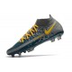 Nike Phantom GT Elite DF FG Nuovo Scarpa Blu Grigio Giallo