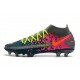 Nike Phantom GT Elite DF FG Nuovo Scarpa Blu Grigio Rosa